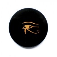  Shungite round plate with a magnet "Eye Of Horus", fig. - Shungite.com 